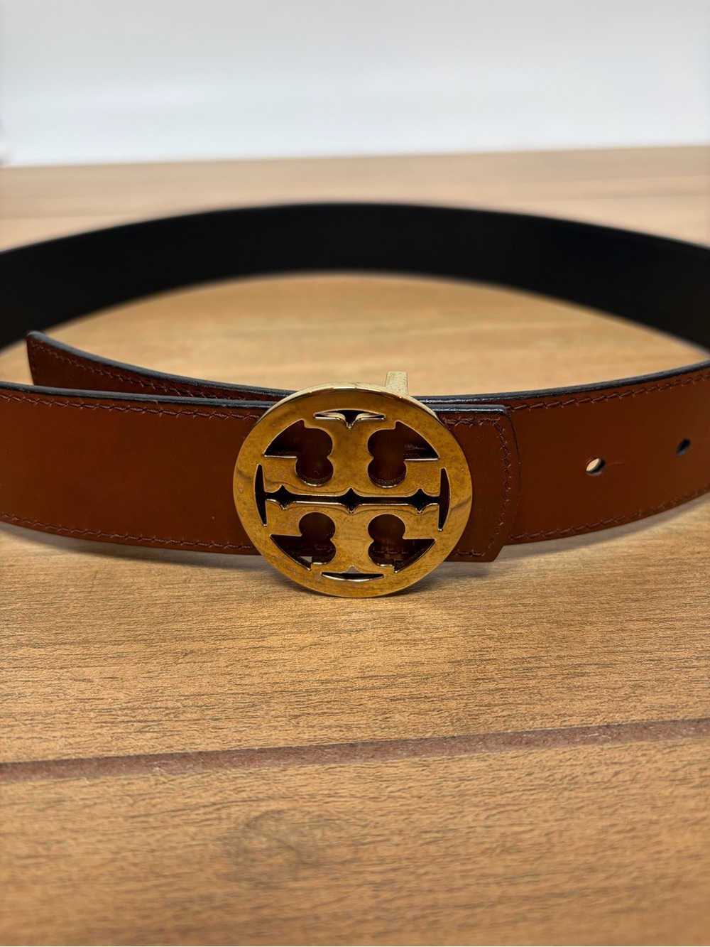 Tory Burch Miller Reversible 1.5” Belt Brown and Black with 2 Straps 39” and 41”